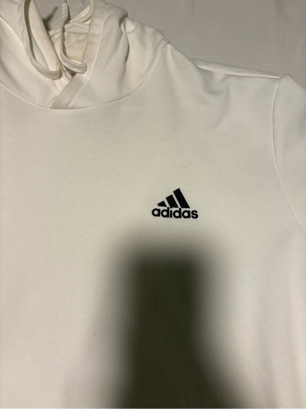 adidas Men’s White Crewneck Sweatshirt with Trefoil Logo